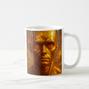 Android golden red eyes coffee mug