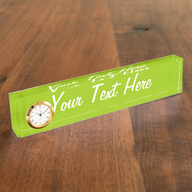 Android Green Colour Decor Ready to Customise Nameplate (Side)