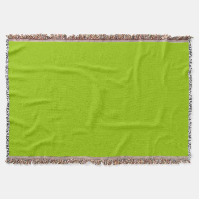 Android Green Colour Decor Ready to Customise Throw Blanket (Front)