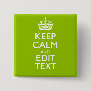 Android Green Decor Keep Calm And Your Text 15 Cm Square Badge