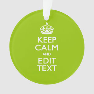 Android Green Decor Keep Calm And Your Text Ornament