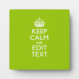 Android Green Decor Keep Calm And Your Text Plaque