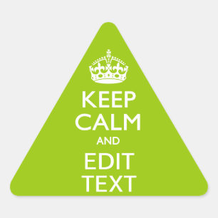 Android Green Keep Calm Have Your Text Triangle Sticker