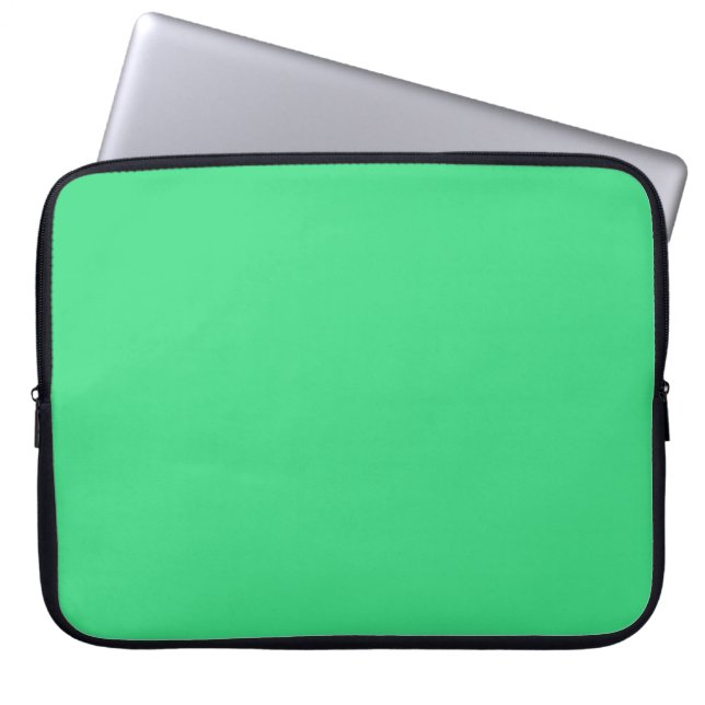 Android green (solid color)  laptop sleeve (Front)