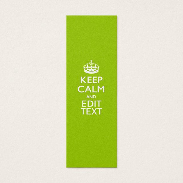 Android Green Style Keep Calm And Your Text (Front)