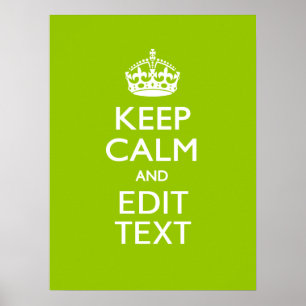 Android Green Style Keep Calm And Your Text Poster