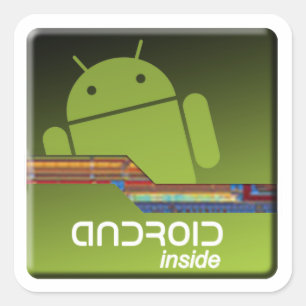 Android Inside Square Sticker