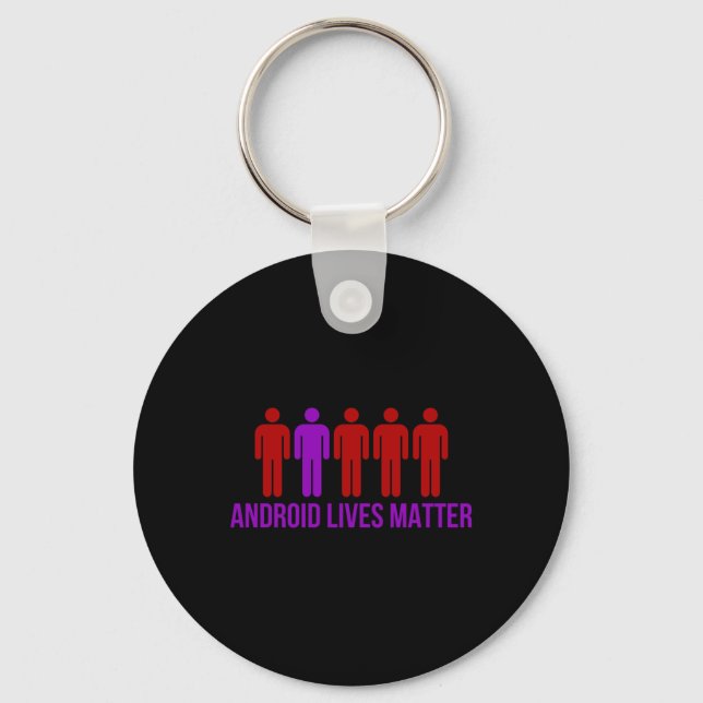Android Lives Sticker  Key Ring (Front)