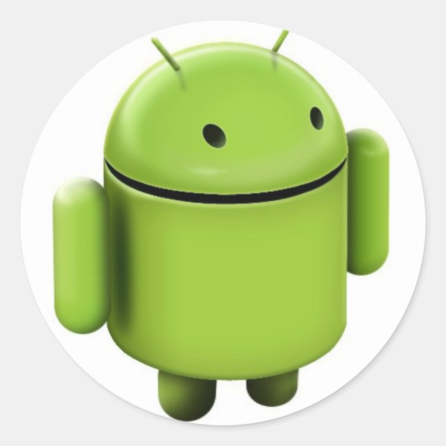 Android logo classic round sticker (Front)