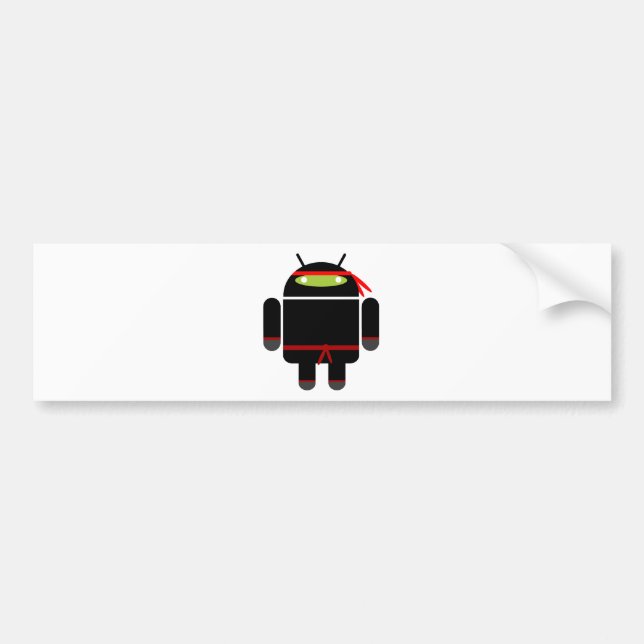 Android Ninja Bumper Sticker (Front)