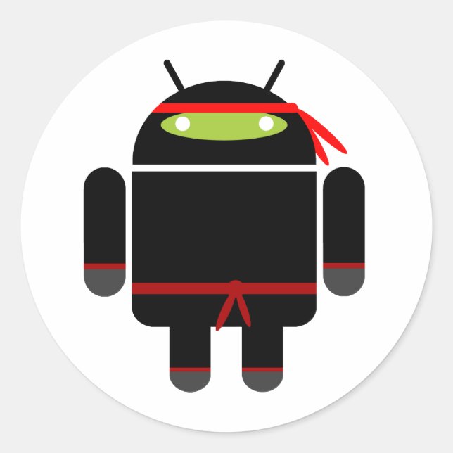Android Ninja Classic Round Sticker (Front)