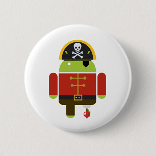 Android Pirate - Andy 6 Cm Round Badge