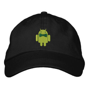 Android Robot Formal Gala Bowtie Embroidery Embroidered Hat