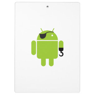 Android Robot Icon as a Pirate Clipboard