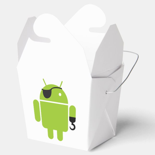 Android Robot Icon as a Pirate Favour Box (Opened)