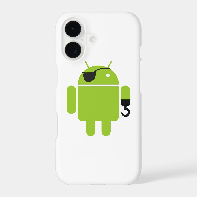 Android Robot Iconic Pirate Style (Back)