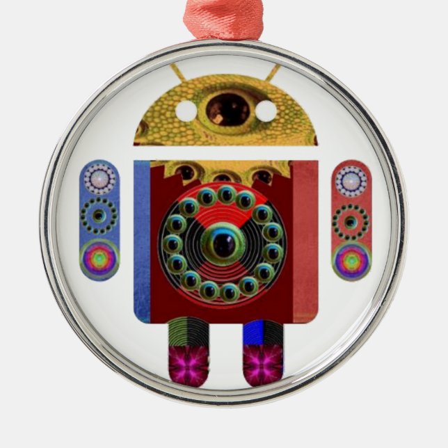 ANDROID Robot Metal Tree Decoration (Front)