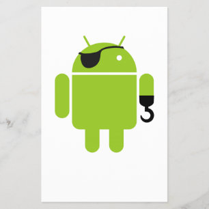 Android Robot Mighty Pirate Flyer