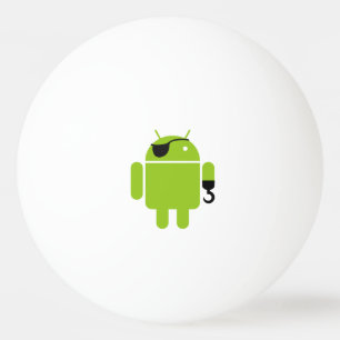 Android Robot Mighty Pirate Ping Pong Ball