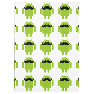 Android Robot Moustache Clipboard