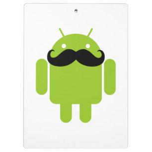 Android Robot Moustache Clipboard