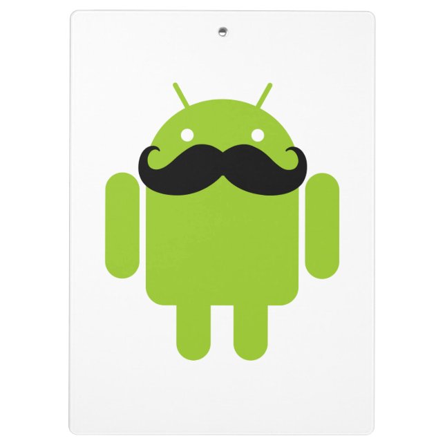 Android Robot Moustache Clipboard (Back)