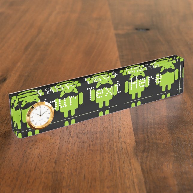 Android Robot Moustache Nameplate (Side)