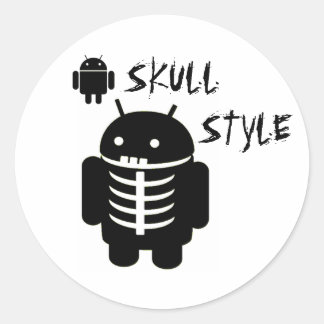 Android SKULL STYLE Classic Round Sticker