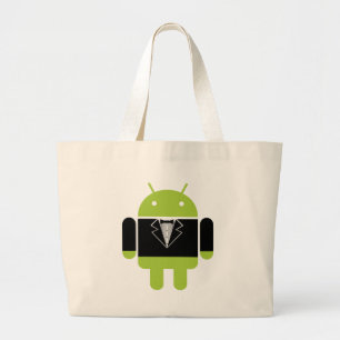 Android Tux Large Tote Bag