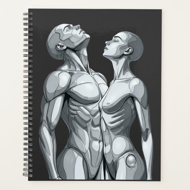 Android Union: Cyborg Couple Futuristic Planner (Front)