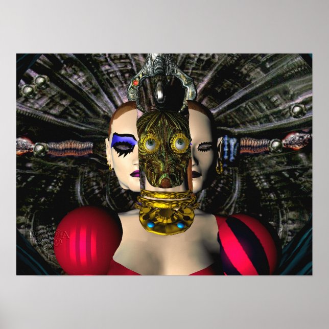 ANDROID XENIA SPACESHIP PILOT,Science Fiction Poster (Front)