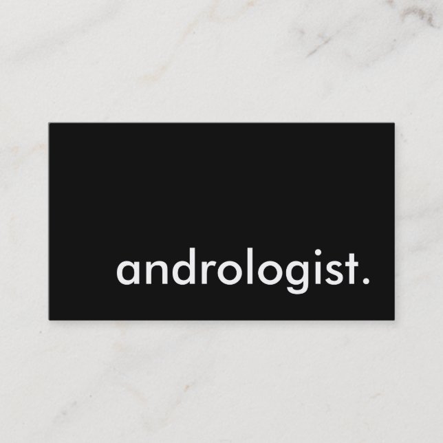 andrologist. business card (Front)