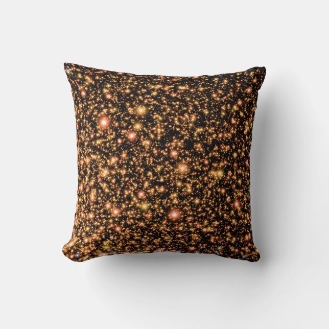 Andromeda Black Hole Gold Stars - Artist Concept Cushion (Front)