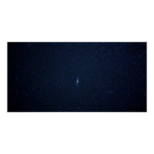 Andromeda Galaxy Midnight Blue Starry Night Poster