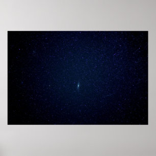 Andromeda Galaxy Midnight Blue Starry Night, ZGOS Poster