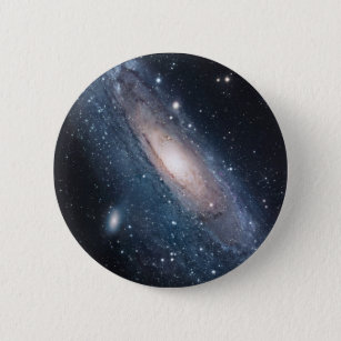 andromeda galaxy milky way cosmos universe 6 cm round badge