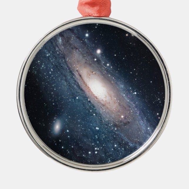 andromeda galaxy milky way cosmos universe metal tree decoration (Front)