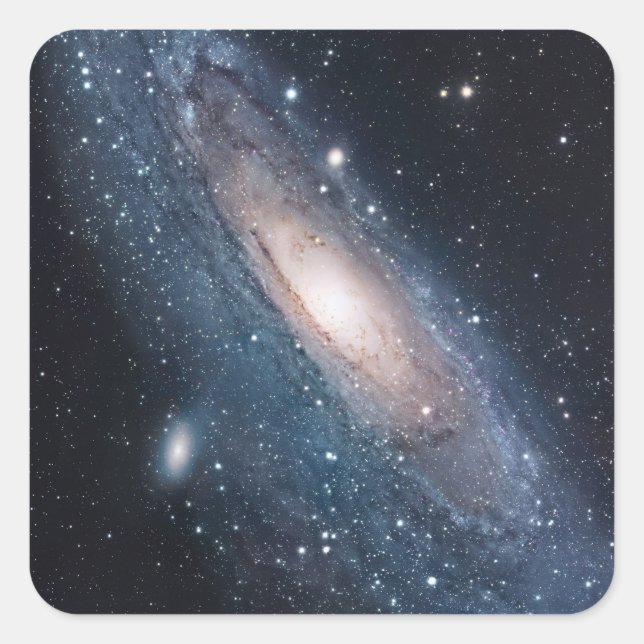 andromeda galaxy milky way cosmos universe square sticker (Front)