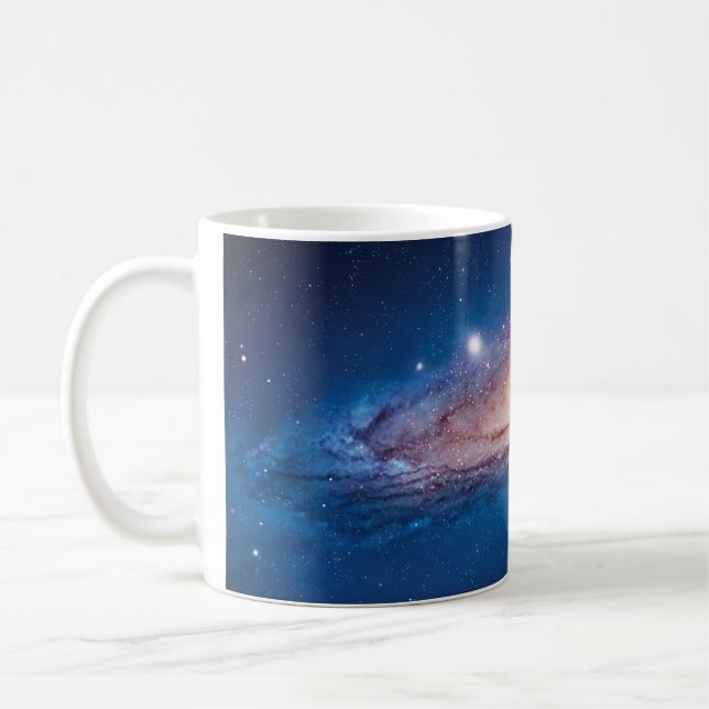 Andromeda Galaxy Mug: Your Portal to the Cosmos! Coffee Mug (Left)
