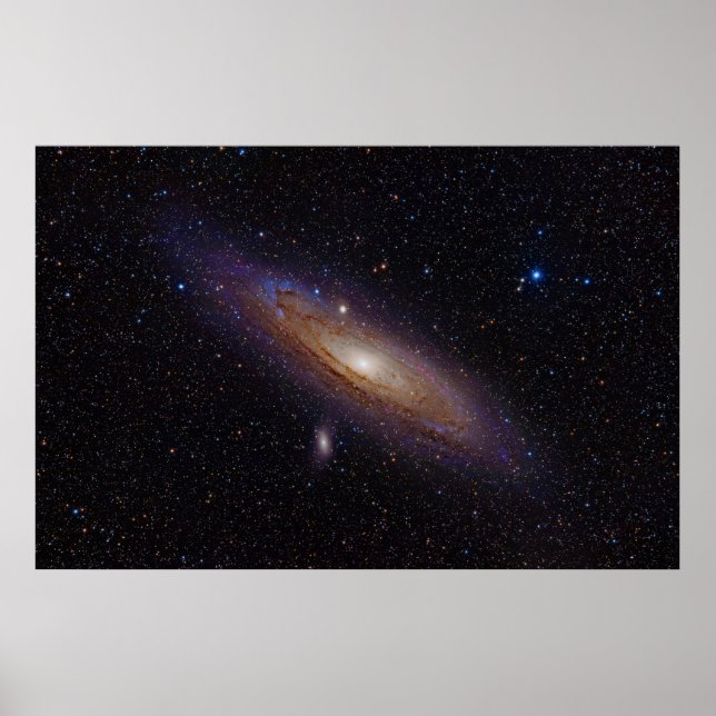 Andromeda Galaxy taken with Hydrogen Alpha Filter Poster (Front)