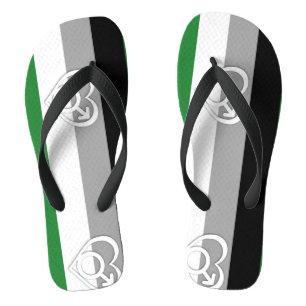 ANDROPHILIA FLAG AND SYMBOL - Complete Design -.pn Flip Flops