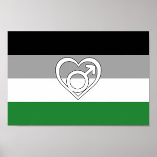Androphilia Pride Flag and Symbol Poster