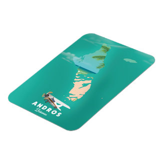 Andros Bahamas Vacation map. Magnet