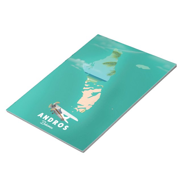 Andros Bahamas Vacation map. Notepad (Angled)
