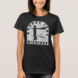 Andrus Lake Ice Fishing Michigan T-Shirt