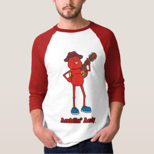 Andy Basic 3/4 Sleeve Raglan T-Shirt