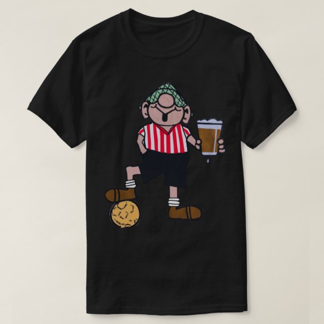ANDY CAPP RED AND WHITE FOOTBALL SHIRT      (Design Front)
