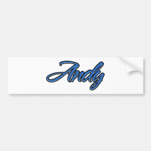 Andy Name blue Aufkleber Sticker Autoaufkleber