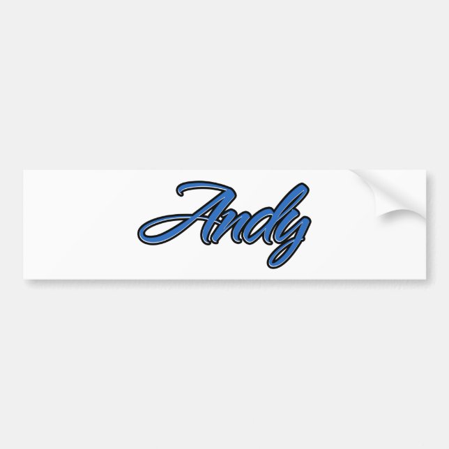 Andy Name blue Aufkleber Sticker Autoaufkleber (Front)