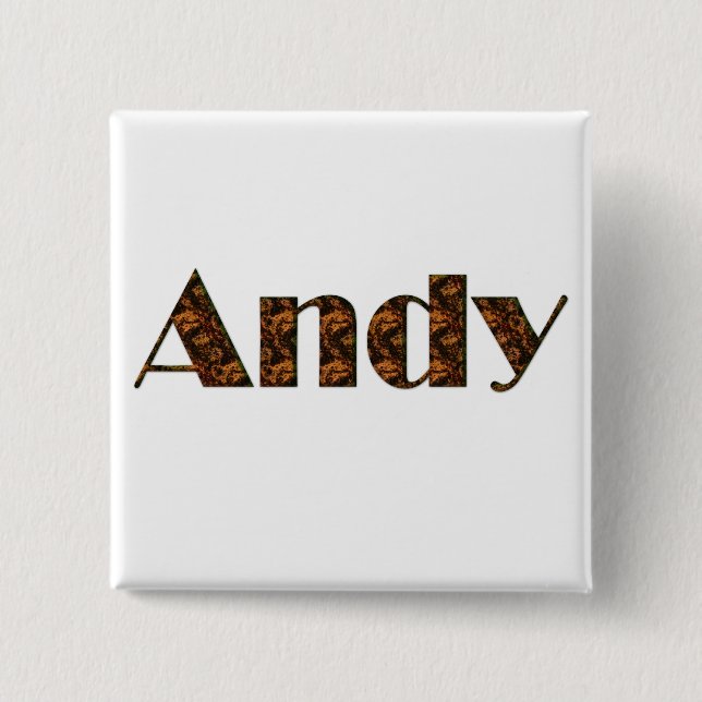 Andy Name-Branded Gift Item 15 Cm Square Badge (Front)